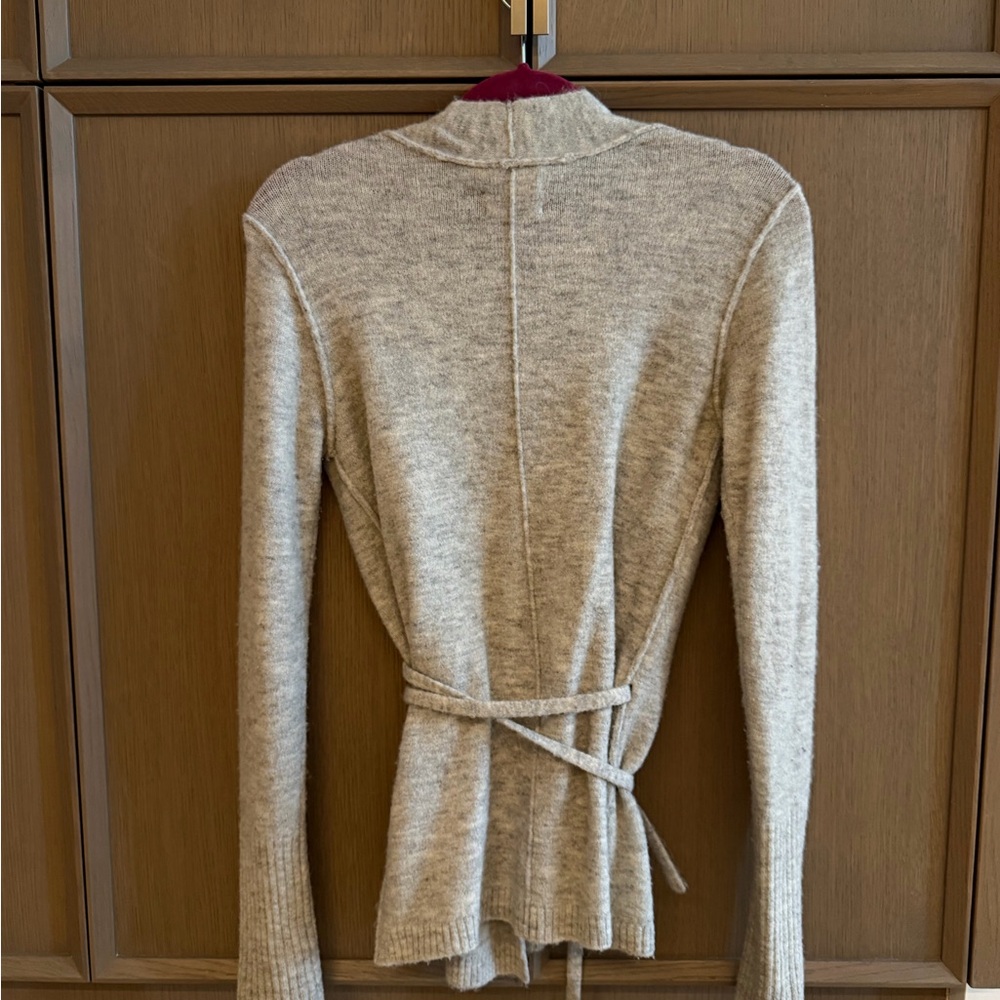Wilfred Light Gray Wrap Cardigan - Picture 2 of 5